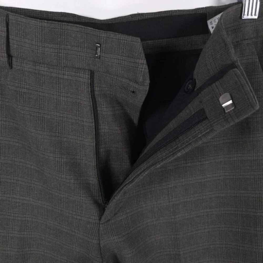 NWT ZARA Plaid Dress‎ Pants with Pockets 0706/451/505 Size 31